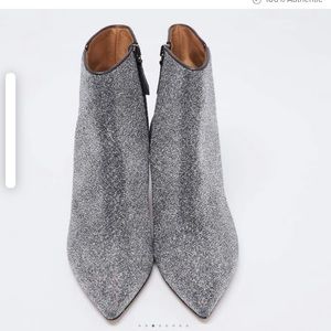 Aquazurra Silver Lurex Booties